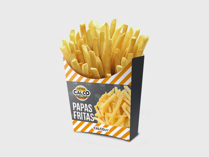 Caja para papas fritas personalizadas